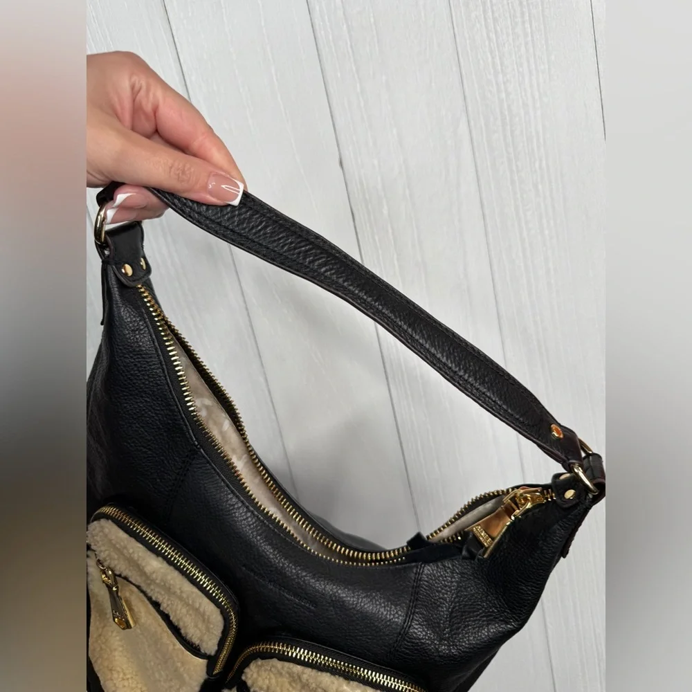 Aimee Kestenberg Leather Car-Go Hobo Bag | Shearling